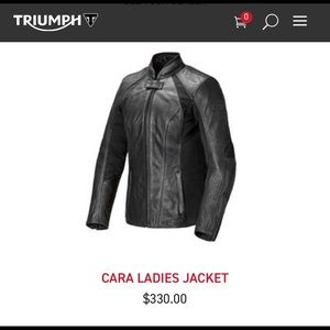 Triumph Motorcycle Leather Cara Jacket Size Small
